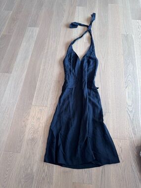 Bardot black linen sundress